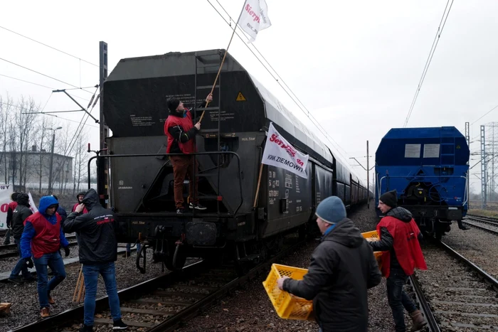 Sindicatele minerilor din Polonia protestează faţă de importurile de cărbune 31„ ianuarie 2020 FOTO EPA-EFE/ANDRZEJ GRYGIEL POLAND OUT