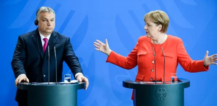 Viktor Orban si Angela Merkel FOTO EPA-EFE