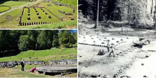 Sarmizegetusa Regia, in 1962 si in prezent Foto Cornelius Ionescu, Daniel Guță jpg