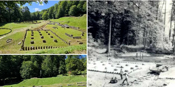 Sarmizegetusa Regia, in 1962 si in prezent Foto Cornelius Ionescu, Daniel Guță jpg