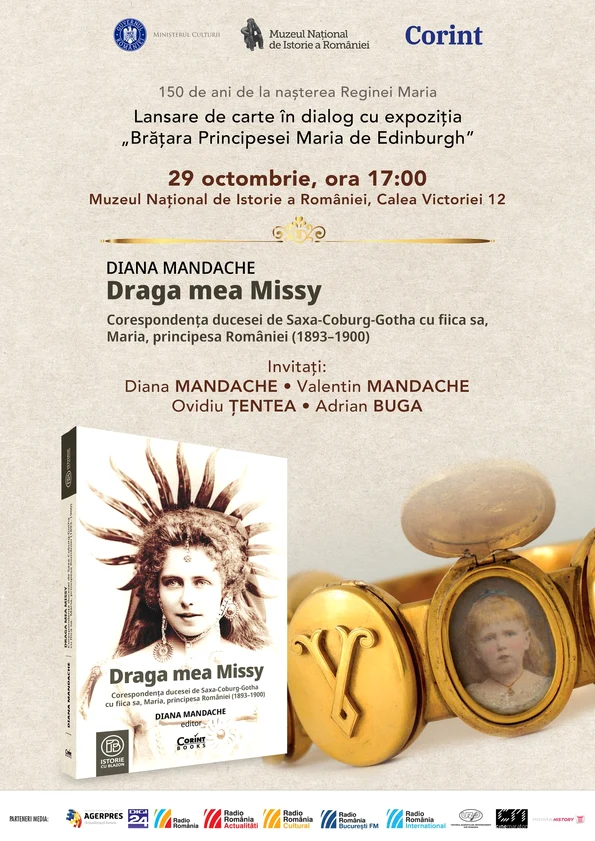 „Draga mea Missy” – lansare de carte la Muzeul Național de Istorie a României