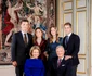 Regina Mathilde și Regele Philippe al Belgiei, cu Prințul Gabriel, Prințesa Elisabeta, Prințesa Eleonore și Prințul Emmanuel în felicitarea de Sărbători. FOTO: Casa Regală belgiană
