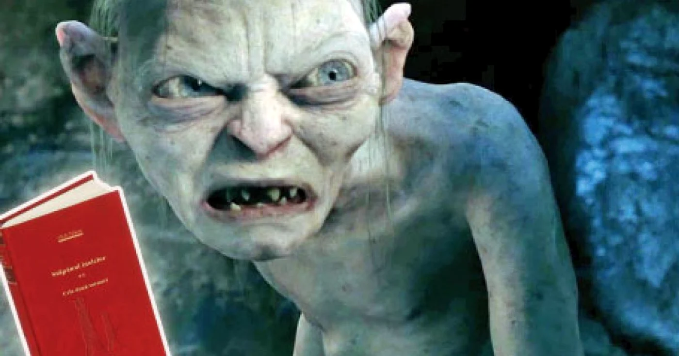 Gollum înfruntă toate primejdiile, pentru a pune mâna pe inelul preţios