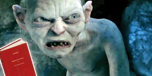 Gollum înfruntă toate primejdiile, pentru a pune mâna pe inelul preţios