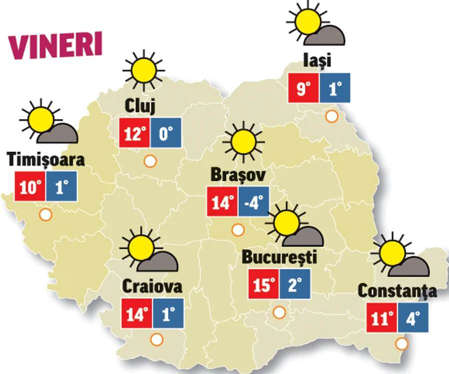 Prognoza meteo 6 noiembrie anunta că vremea se va menține frumoasă