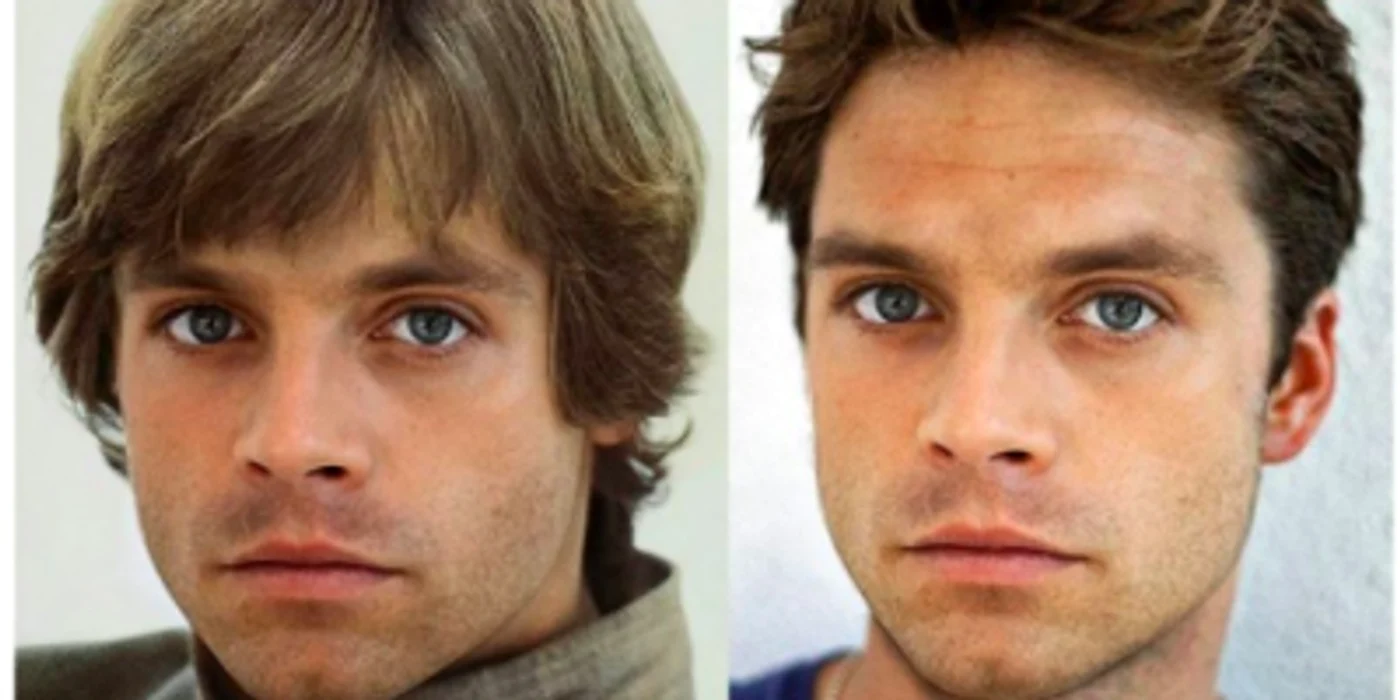 Sebastian Stan, „în original" (dreapta) şi în „versiunea Luke Skywalker" (stânga) Sursa eRefinery.com