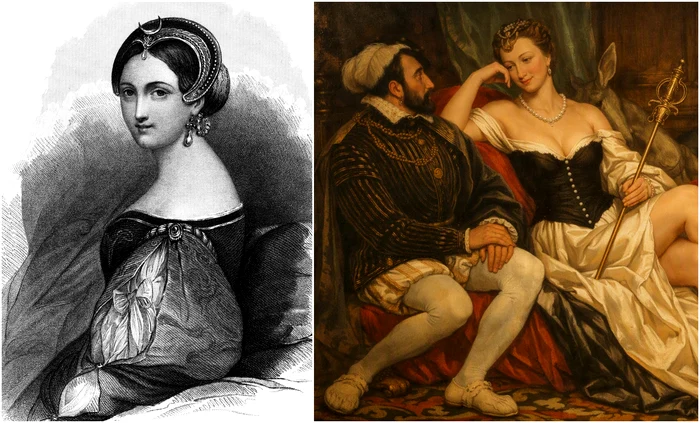 Regele Henric al II lea al Franței cu amanta lui, Diane De Poitiers, Ducesă de Valentinois   Profimedia (2) jpg