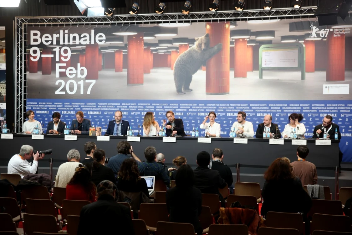 Echipa filmului "Ana, mon amour", în conferinţă, la Berlinală FOTOGRAFII: Florin Ghioca / Berlin