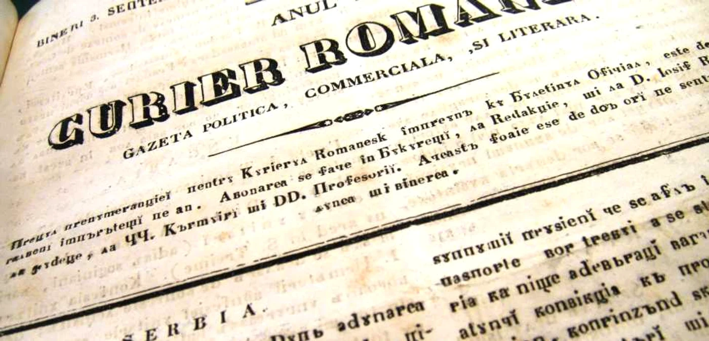 „Curierul românesc”, primul periodic românesc cu o apariţie de lungă durată FOTO: Arhivă