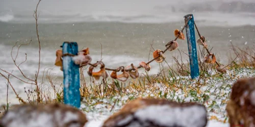 Vama Veche iarna pe cod de vreme rea zăpadă Sursa Facebook Digital Adviser