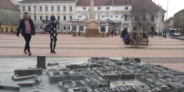 Machete în centrul istoric al Timişoarei FOTO Ştefan Both
