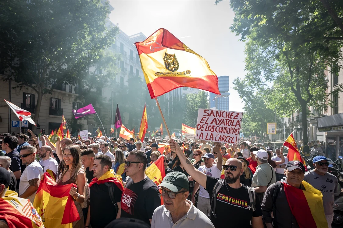 Proteste la Madrid Foto: X