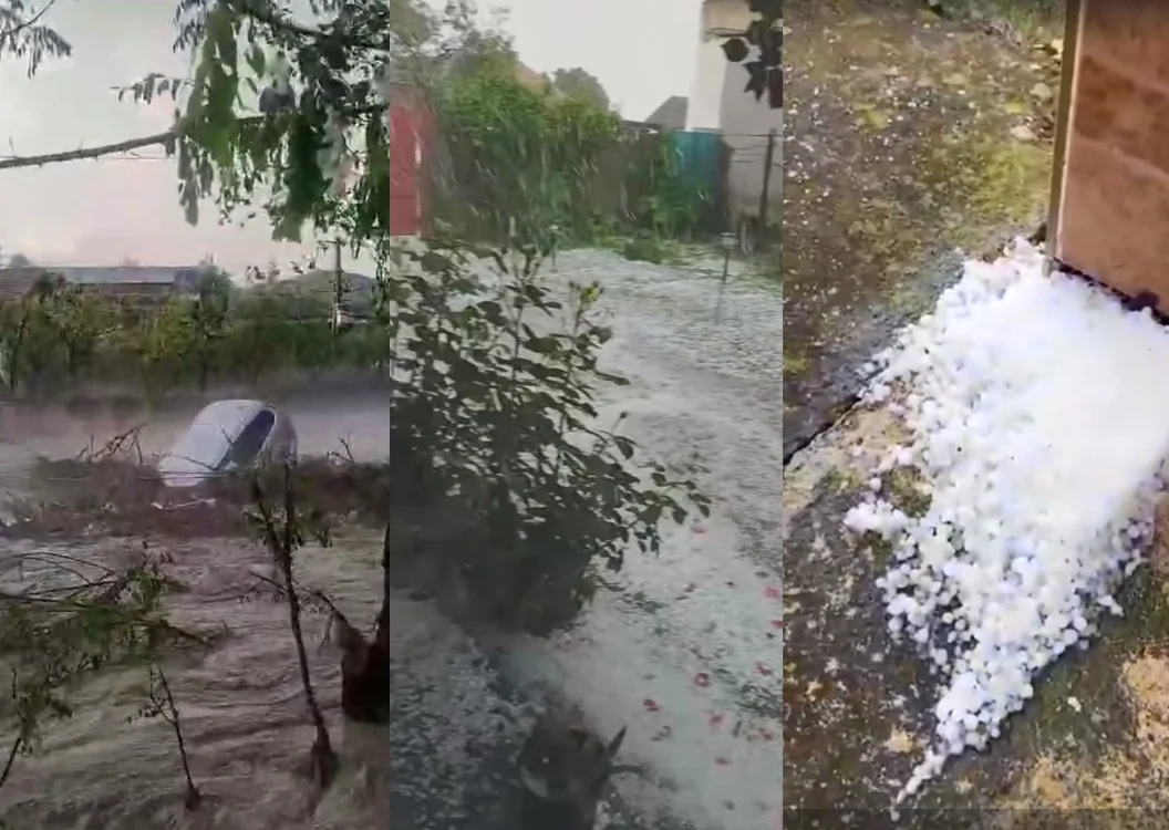 Vremea rea a făcut prăpăd în mai multe localități FOTO Colaj capturi video Facebook