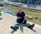 Imagini cu pompierii care au stins incendiul de la Petromidia foto isu