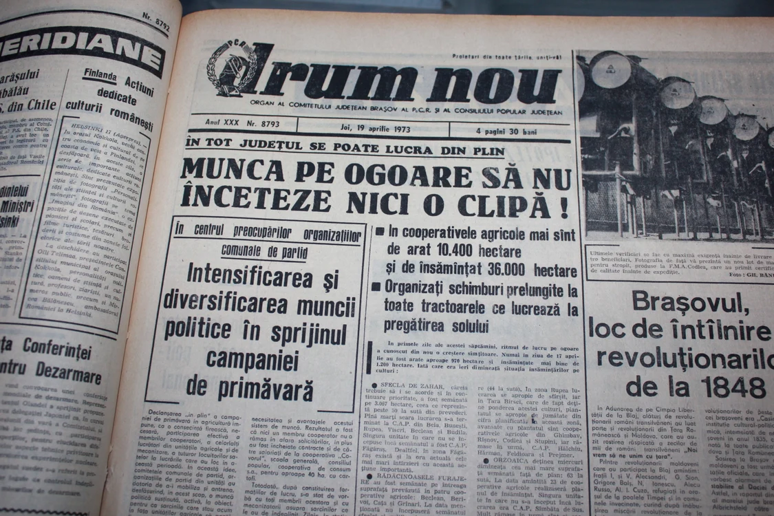 Îndemnuri mobilizatoare din ziarul Drum Nou de acum 50 de ani FOTO Muzeul Casa Mureșenilor