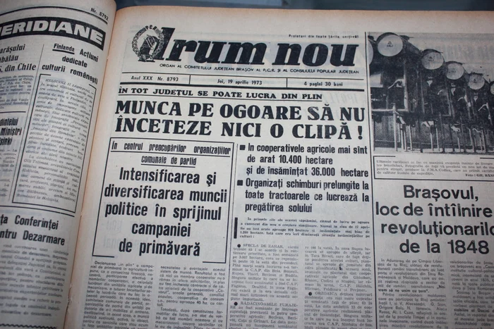 Îndemnuri mobilizatoare din ziarul Drum Nou de acum 50 de ani FOTO Muzeul Casa Mureșenilor