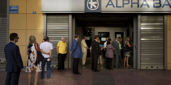 Grecia - coada banca FOTO AP 