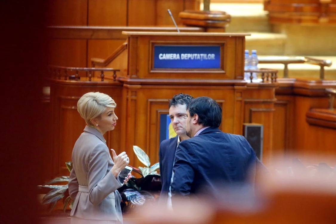 Raluca Turcan şi Nicuşor Dan colaborează în Parlament