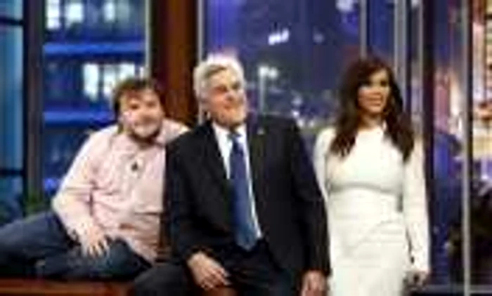 Jay
Leno, alături de Jack Black şi Kim Kardashian, la ultima ediţie a
„The Tonight Show“ pe
care a prezentat-o FOTO Reuters