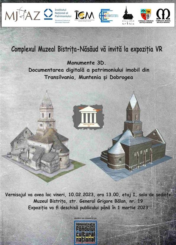 „Monumente 3D. Digitizarea patrimoniului imobil din Transilvania, Muntenia și Dobrogea”