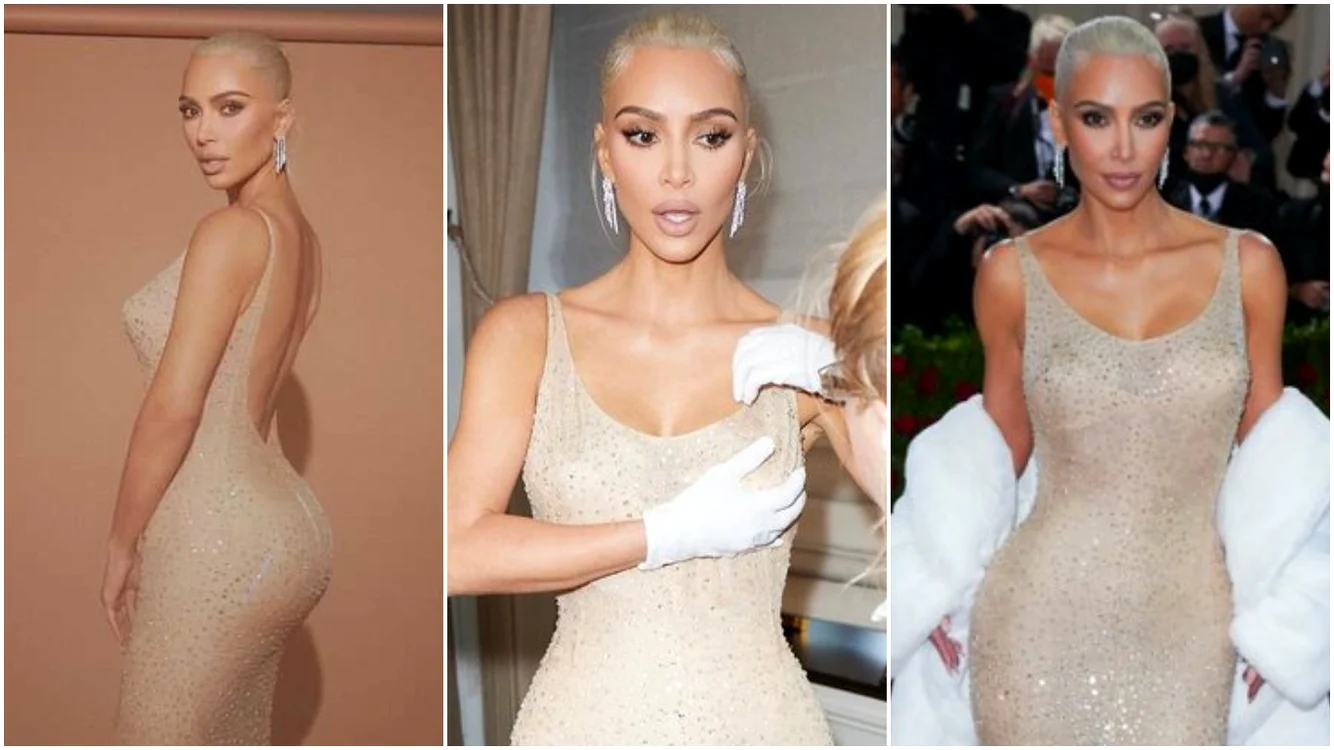 Kim Kardashian a venit la Met Gala într-o rochie a lui Marilyn Monroe