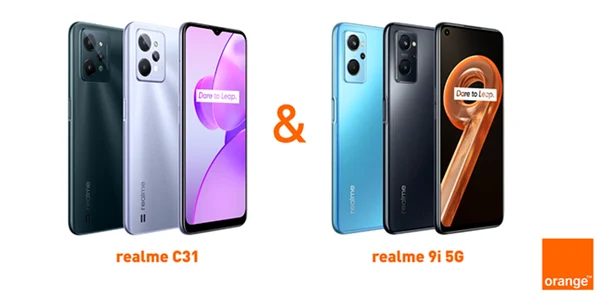 realme C31 si realme 9i 5G la Orange