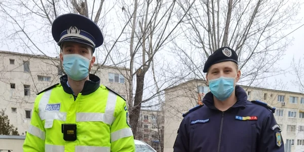 Politist si jandarm din constanta care au salvat viata unei femei foto IPJ Constanta