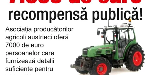 tractor furat austria anunt ziar