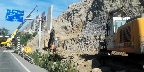 Autostrada Lugoj - Deva, lucrări pe Lotul IV, în zona Şoimuş