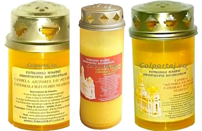 Cele trei tipuri de candele ce pot fi folosite în noaptea de Paşti FOTO: colportaj.ro