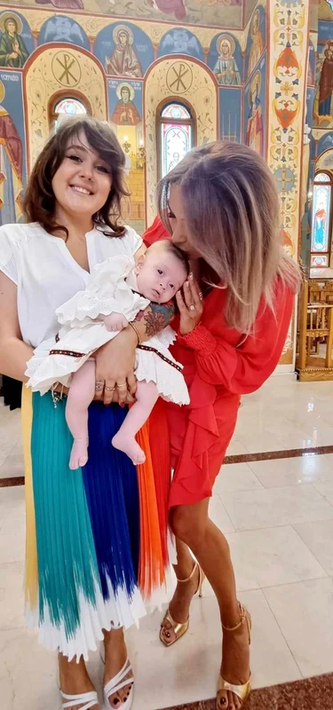 botezul lui Zoe, nepoata artistei Anca Țurcașiu. FOTO: Instagram