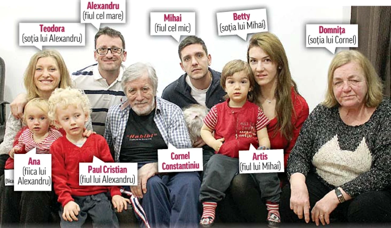 Aceasta este familia numeroasă a lui Cornel Constantiniu