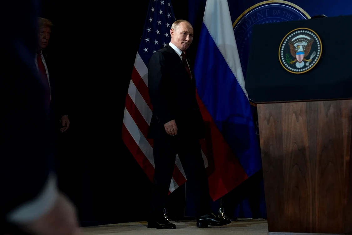 Vladmir Putin, la conferința de presă după summitul din Alaska FOTO Profimedia