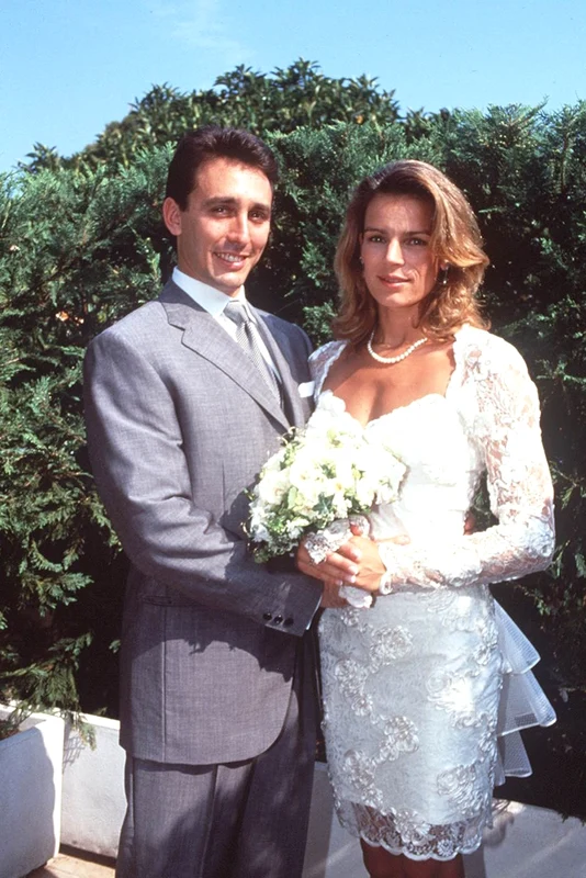 Prințesa Stephanie de Monaco și Daniel Ducruet la căsătoria lor din 1995. FOTO: Profimedia