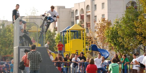 Demonstrația s-a desfășurat în parcul de pe bulevardul Pandurilor