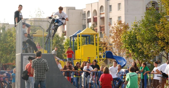 Demonstrația s-a desfășurat în parcul de pe bulevardul Pandurilor