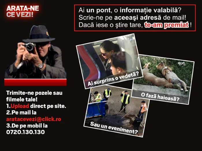 Ai un pont? O informație valabilă? Dacă iese o știre tare, te-am premiat!