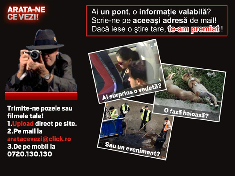 Ai un pont? O informație valabilă? Dacă iese o știre tare, te-am premiat!