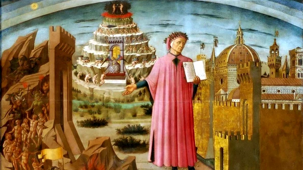 Dante Alighieri, exilat din cauza opoziției față de papa Bonifaciu al VIII lea jpeg