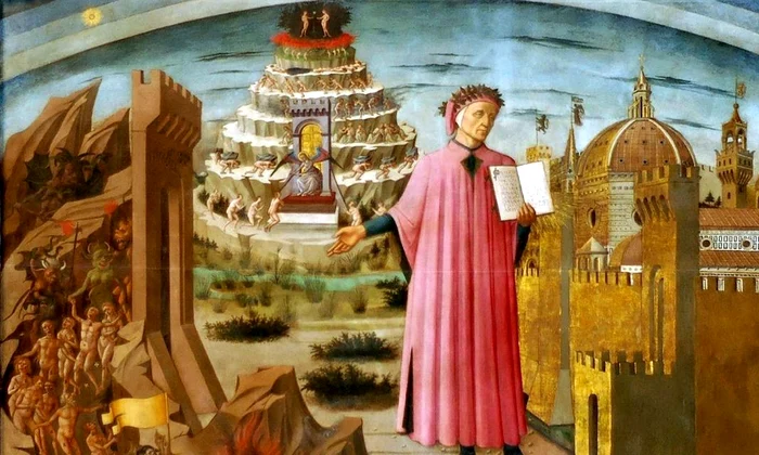 Dante Alighieri, exilat din cauza opoziției față de papa Bonifaciu al VIII lea jpeg