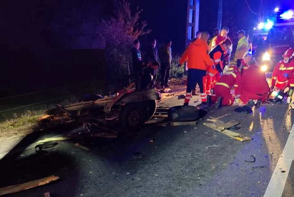 Accidentul a avut loc în județul Bihor FOTO: ISU Crișana