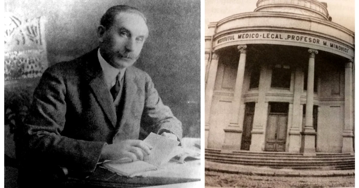 Mina Minovici şi Institutul de Medicină Legală de pe Strada Căuzaşi (aproape de Piaţa Unirii, în Bucureşti)