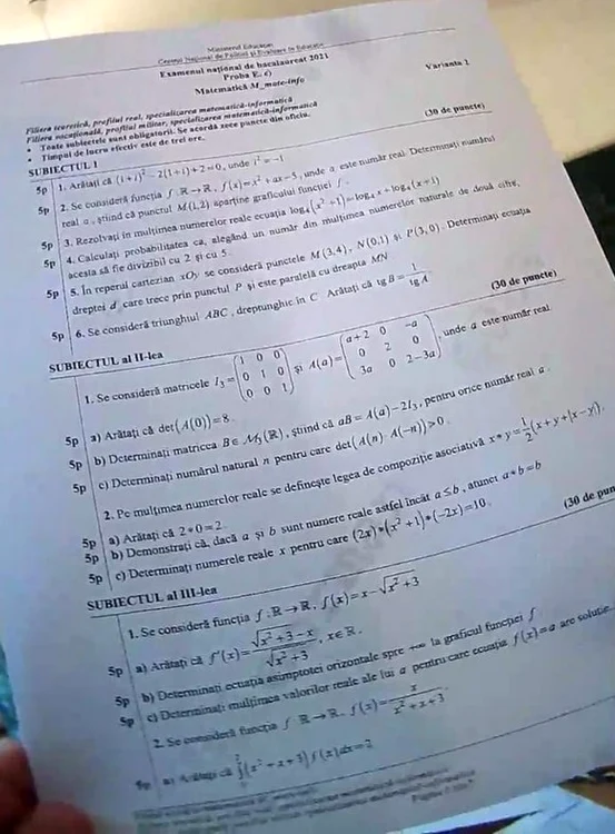 Subiect M1 – mate-info