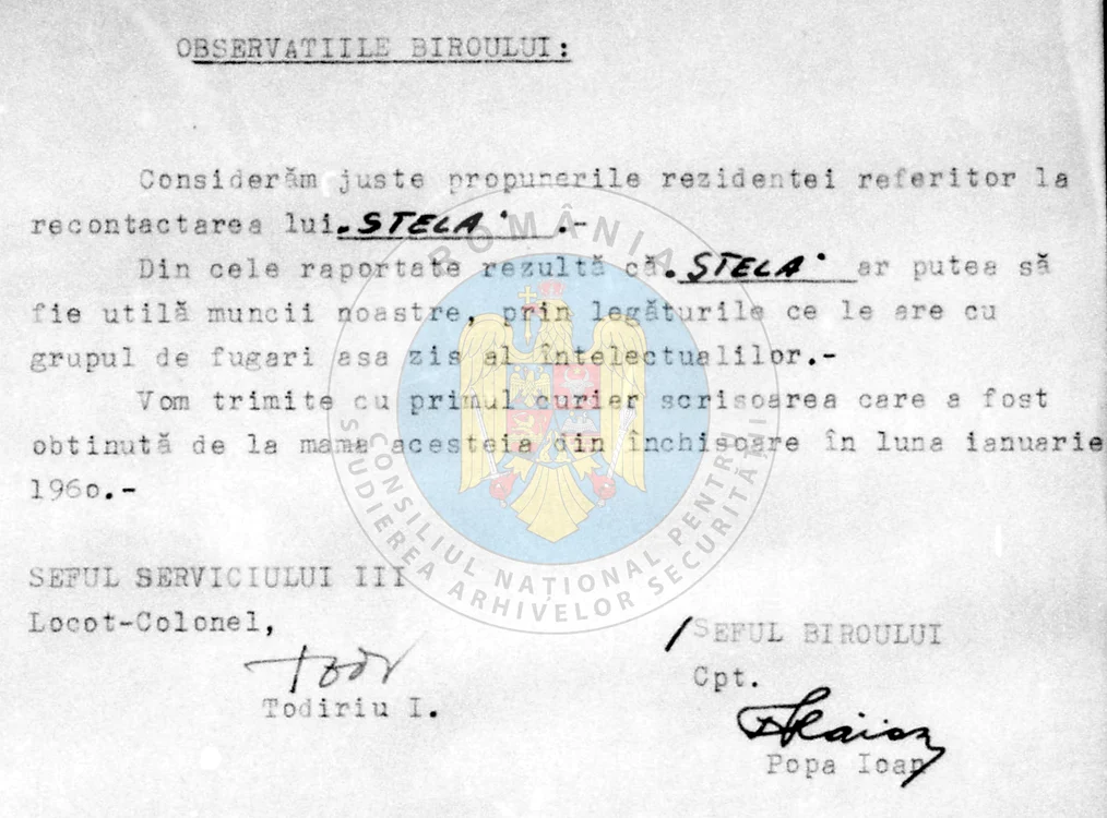 Document aflat în arhiva CNSAS