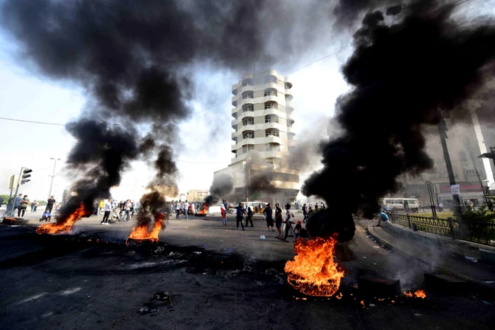 Protest în Irak FOTO EPA-EFE