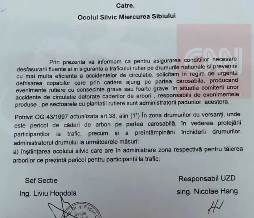 Adresa transmisă de SDN Alba Sursa: Antena 3