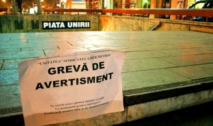 
    Angajații de la metrou intră joi dimineață în grevă de avertisment  