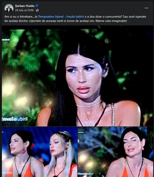Șerban Huidu vs. Insula Iubirii. FOTO: captură de ecran