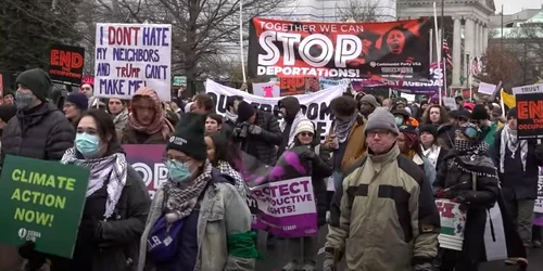protest anti Trump, captura video jpg