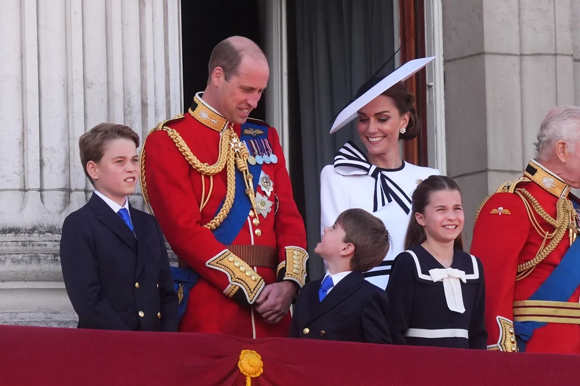Printul George, Printul William, Printul Louis, Printesa Kate, Printesa Charlotte la Trooping the Colour 2024 profimedia 0881836480 jpg